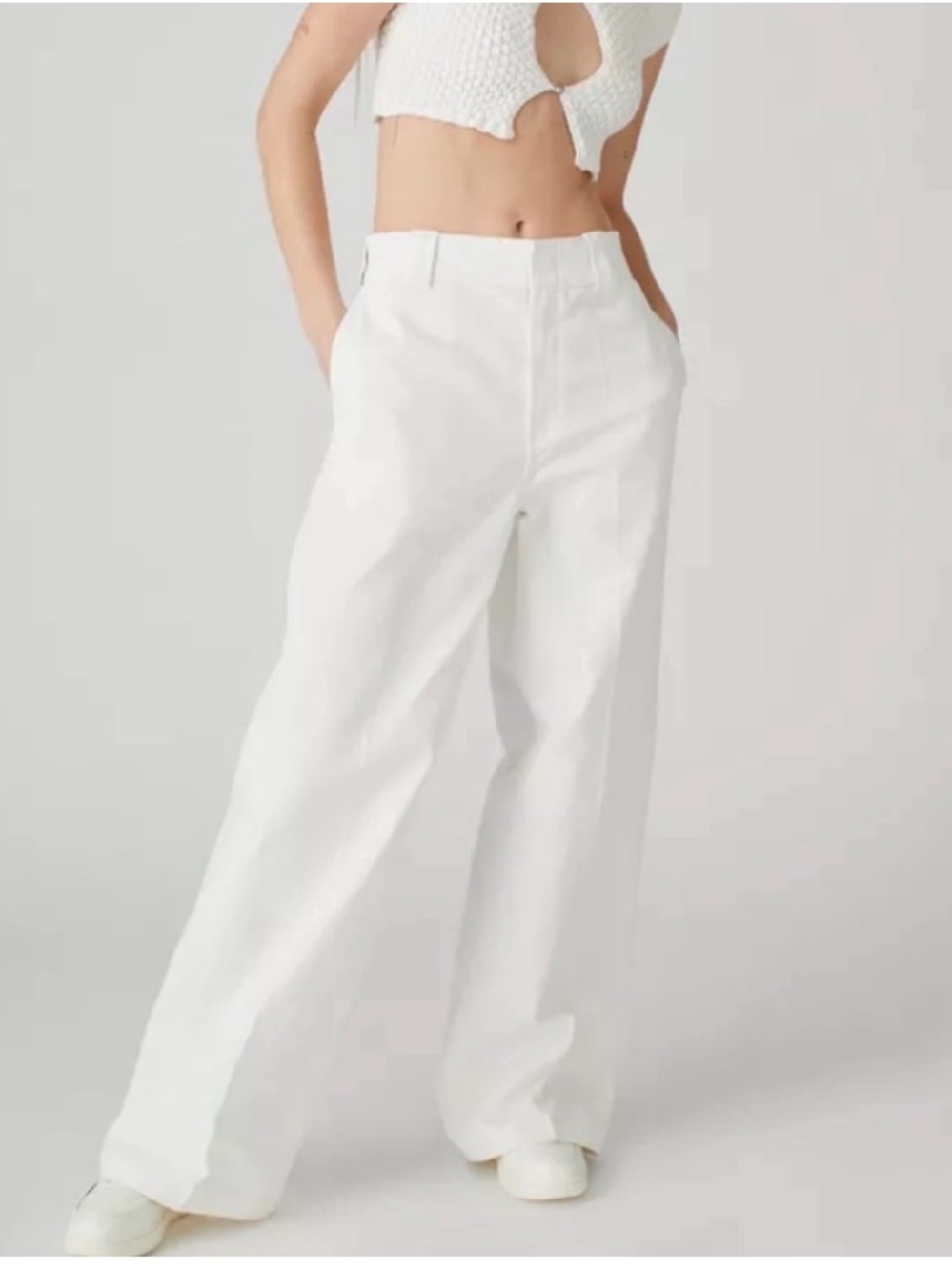 Dickies x Urban White straight leg work pants